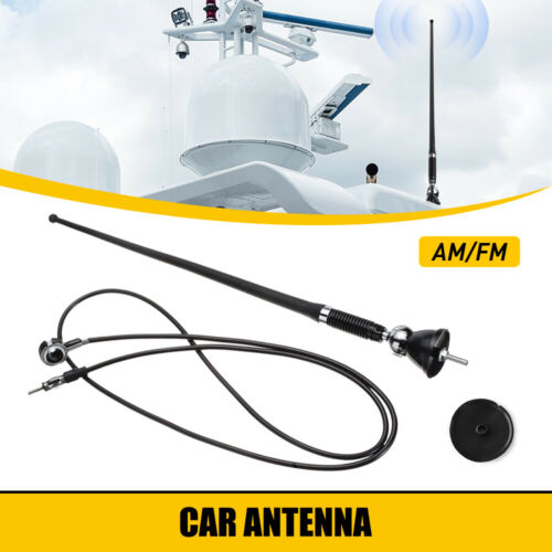 Antena universal de radio para automóvil AM-FM de 16 pulgadas con cable de extensión para camión ATV UTV - Imagen 1 de 8