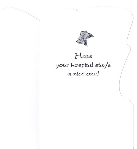 Funny GET WELL HOSPITAL Card, Plastic Surgery Nightmares — American Greetings +✉ - Picture 2 of 5
