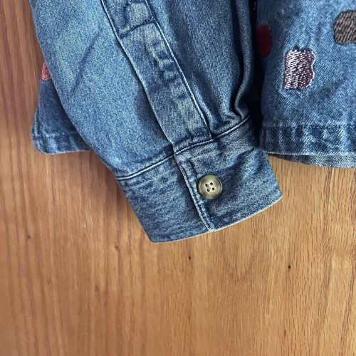 Christopher & Banks Large Denim Shirt Blouse Jacket Embroidered vintage womens - Picture 7 of 8