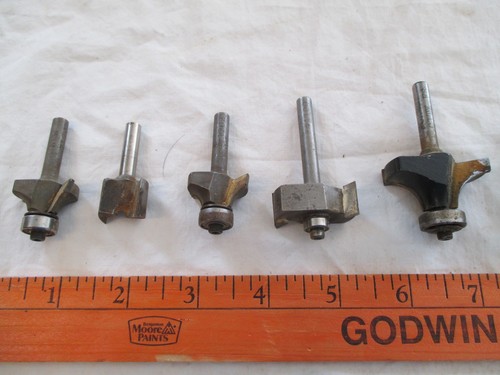 Assorted Lot of 1/4" Shank Router Bits Dovetail. 10 Pcs. #2. - Picture 3 of 15