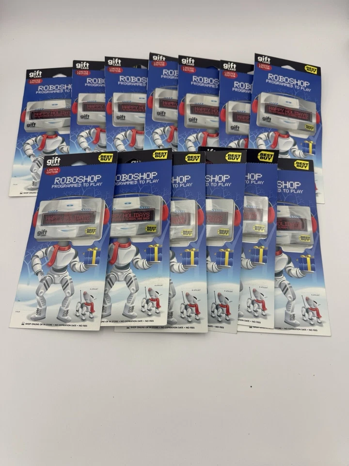  13 tarjetas de regalo vintage Robocop edición limitada mensaje programable LED Best Buy Foto 2 de 3