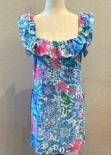 NWT LILLY PULITZER ROMPER Size M Abaco Blue Have It Both Rays