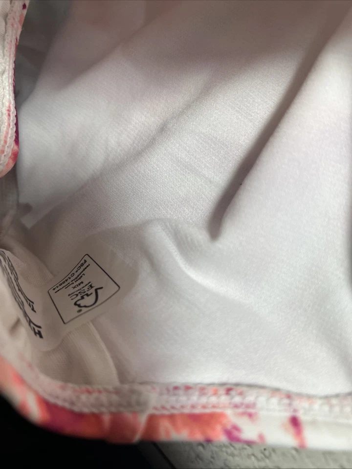 Parte inferior de bikini Time And Tru 3X tiro medio tela estampada rosa Foto 3 de 4