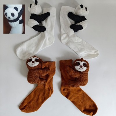 Neu 3D Cute Animals Socken Knitted Animals Floor Socks Funny Warm Winter Gifts