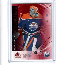 2025-26 SP Game Used Oliver Rodrigue Authentic Rookies Red /399 #AR-OR Oilers