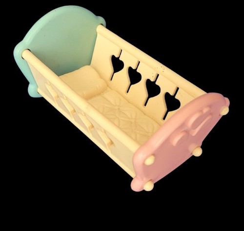 Fisher-Price Loving Family furniture nursery cradle bed, crib 👶 vintage