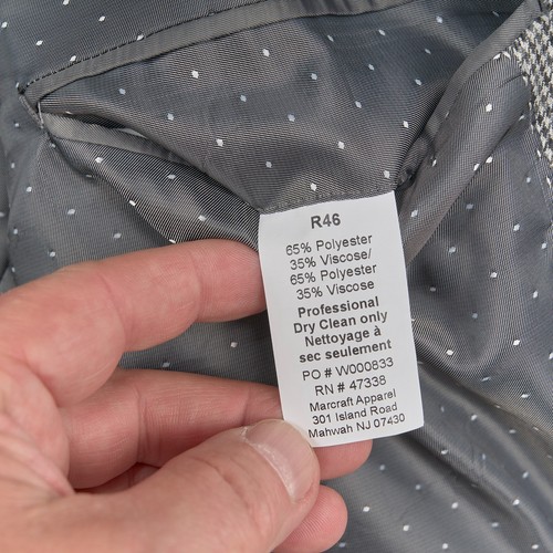 Tommy Hilfiger Blazer Hombre 46R Gris Pata de Gallo Cuadros Abrigo Deportivo Chaqueta - Imagen 5 de 16