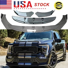 Carbon Front Bumper Lip Spoiler Body Kit For Ford F150 F-150 Truck 1975-2023