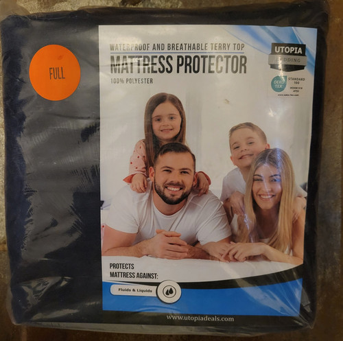 Protector de colchón de felpa para ropa de cama Utopia impermeable premium Oeko Tex tamaño completo - Imagen 1 de 1