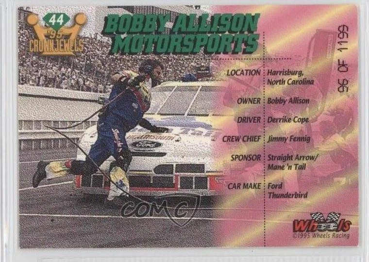 1995 Wheels Crown Jewels Emerald /1199 Bobby Allison Motorsports #44 HOF - Image 2 of 2