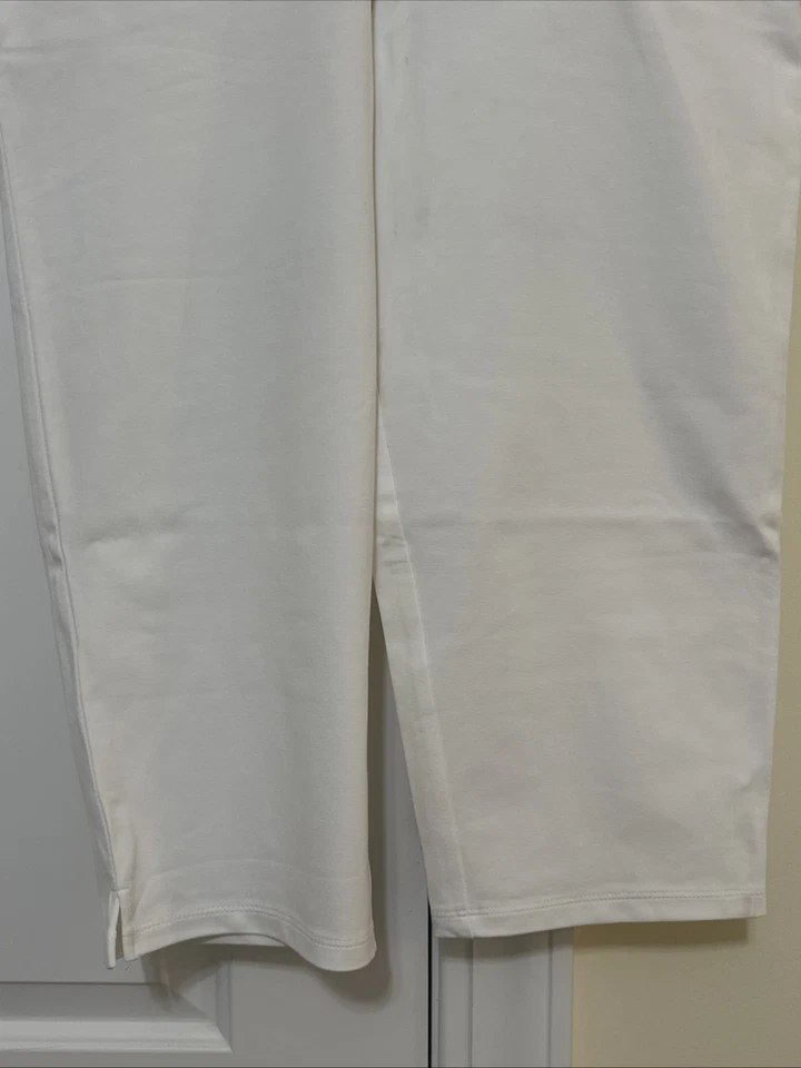 Леггинсы Susan Graver Weekend Premium эластичные без застежек капри белые M A302646 - Изображение 4 из 4