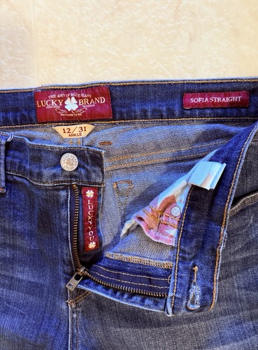 Lucky Brand Sofia Straight Denim Damenjeans ─ Größe 12/31 Ankle