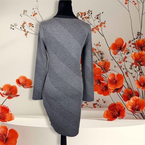 Charlotte Russe Long Sleeve Bodycon Dress Gray Size Medium Career City Night - Picture 4 of 12