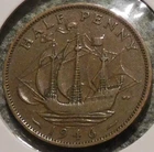 Photo of a 1946 George VI Half Penny from an eBay listing that sold on Apr 15, 2026