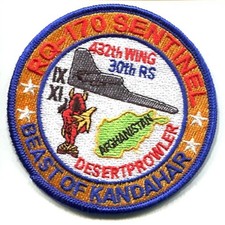 USAF 432d WING 30th RS RQ-170 SENTINEL?WRAITH?UAV velkr� PATCH: BEST OF KANDAHAR