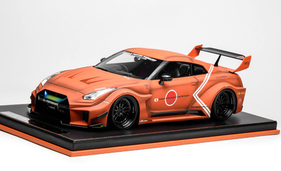1/12 scale IVY model of the Nissan R35 GT-RR orange Liberty walk