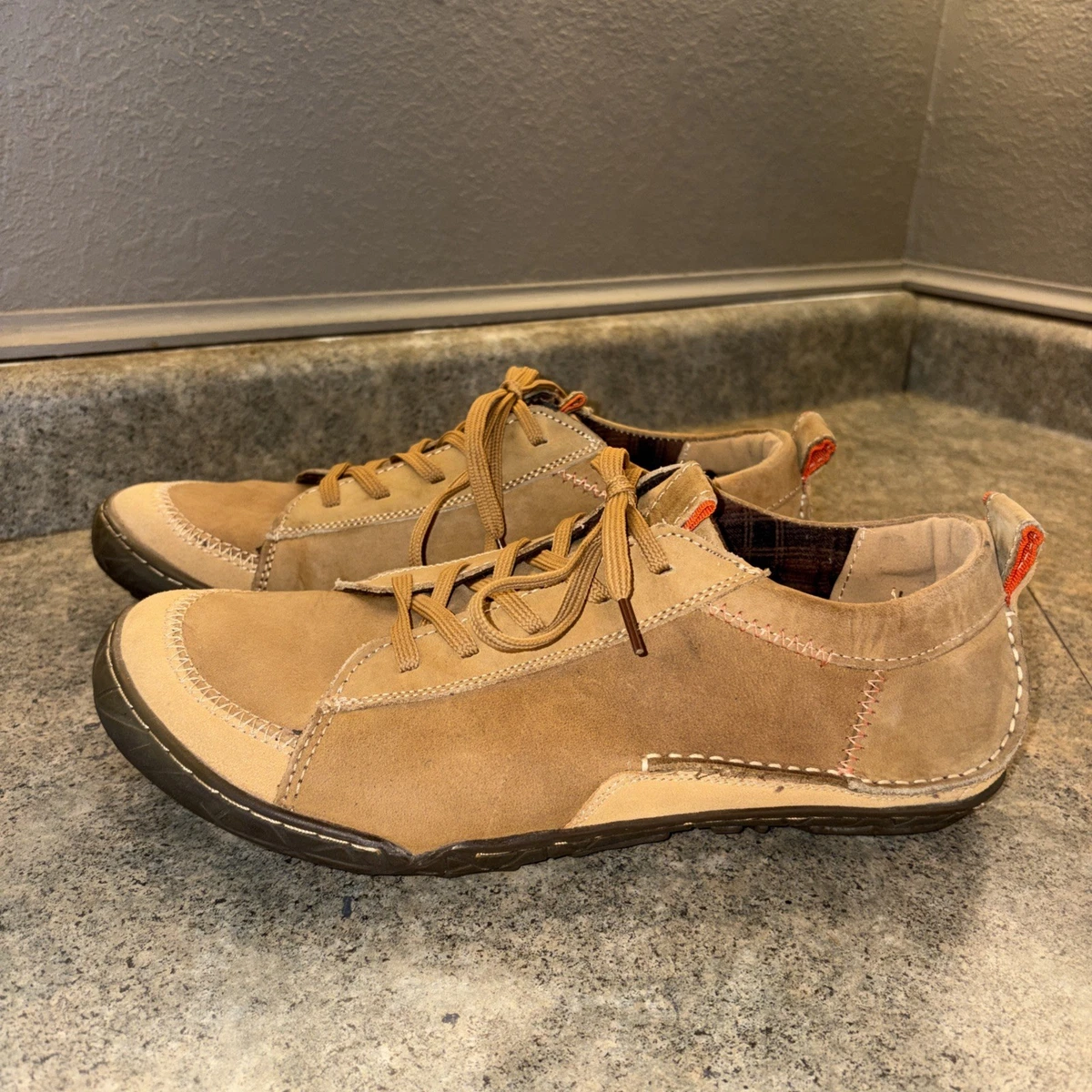 Muk Luks sz 12 men\'s lace up Brodi sneaker loafer brown cow leather casual Mukluks Brown Casual Shoes for Men for sale | eBay main image 2