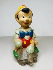 Pinocchio on Turtle bank made In The USA Walt Disney Production Rare Read!!!