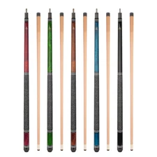 ASKA Set of 5 Pool Cue Sticks 58", 2-Piece Construction, 5/16x18 Joint, Hard ...