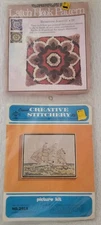 Latch Hook & Creative Stitchery Pattern Kits Set