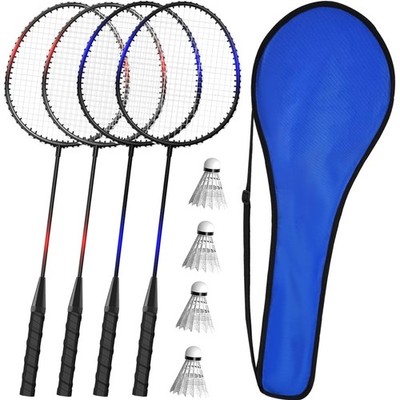 Badminton Set Federball Schläger 2-4 Spieler Kinder Erwachsene stabil leicht