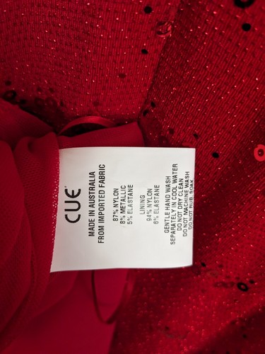 CUE Sz 12 Red Sequin Flippy Dress NEW W Tags - Picture 8 of 8