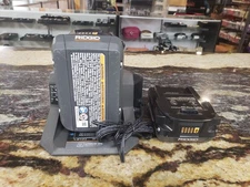 GENUINE R86093 18V LI-ION RIDGID CHARGER COMPATIBLE W / 2 LITHIUM 2AH BATTERIES