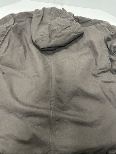 Carhartt Men’s LARGE Relaxed-Fit Washed Duck Sherpa-Lined Hooded Utility Jacket - Picture 3 of 6