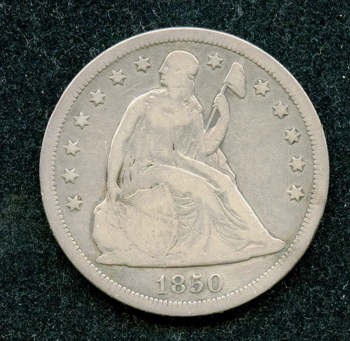 1850-O  Liberty Seated Silver Dollar $1 - VG w/ Scratches