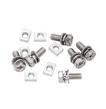 6-Pack Motorcycle Battery Terminal M6 x16mm Bolt Square Nut M6x16mm 6-Pack