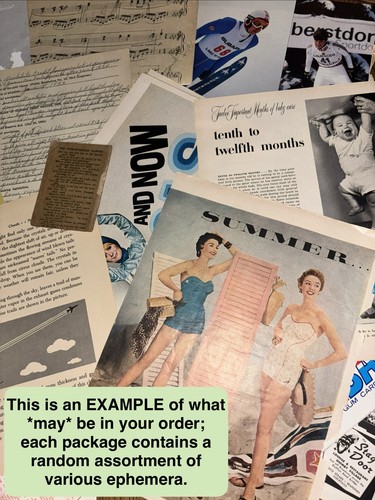 Ephemera Lot Junk Journal 100+ Pc Mixed Media Art Variety 1900-1999 Vtg Paper