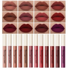 12Pcs Nude Matte Liquid Lipstick 0.01 Fl Oz (Pack of 12), 12 Colors Set A
