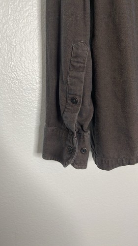 KUHL Men's Dillingr Flannel Long Sleeve Shirt 7186 Dark Brown Size Medium - Picture 7 of 8