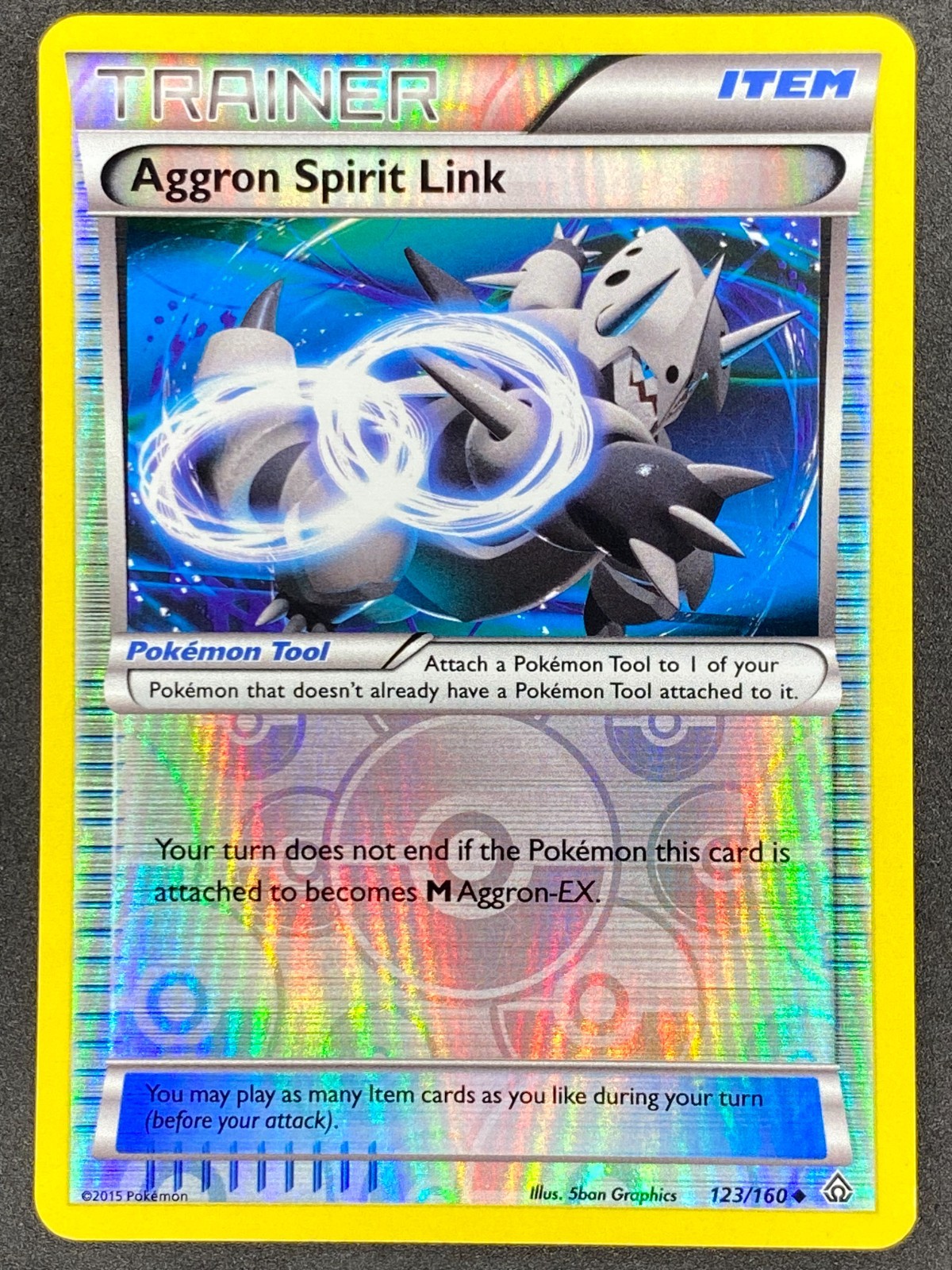 Pokémon Aggron Spirit Link Reverse Holo 123/160 PRC Primal Clash LP/NM