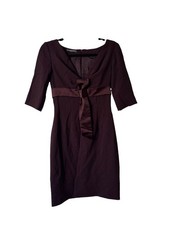 Alexander McQueen S/S 2006 “Neptune” Plum Purple Bow Front Dress