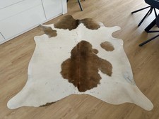 Kuhfell Teppich Echt  190x190cm
