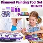 108PCS Diamond Painting Tool Set Multicolour For DIY Crafts Durable Easy To Use