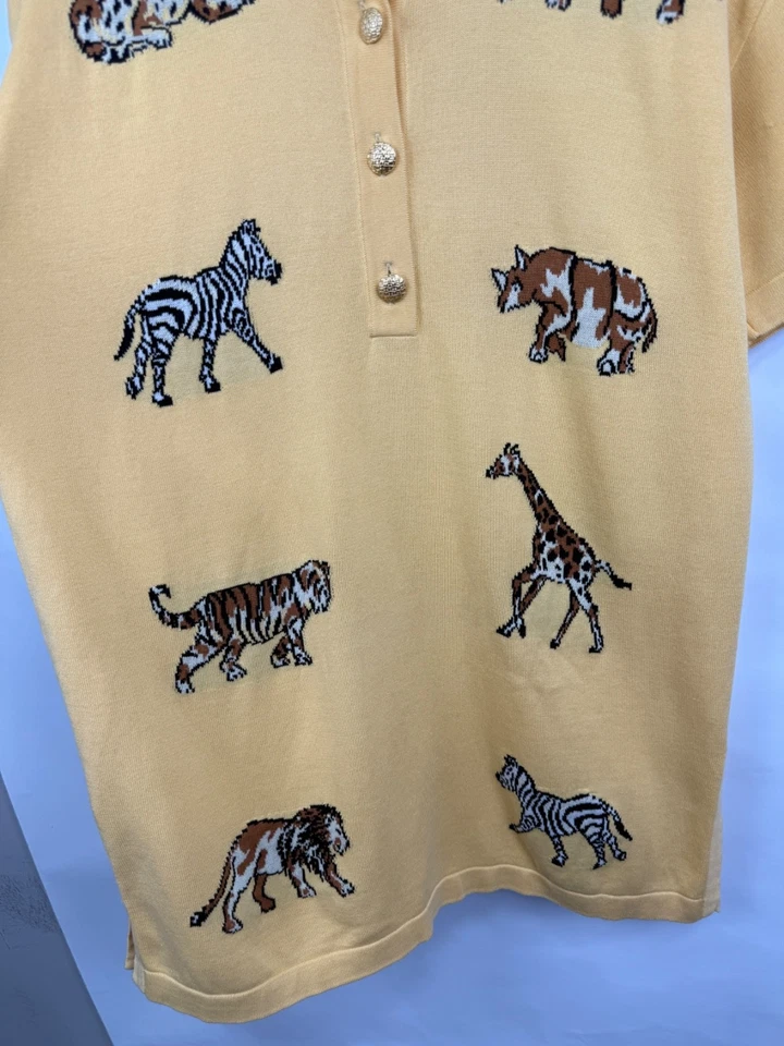 🇮🇹 Vestido Camiseta Vintage Años 90 Escada Margaretha Ley Italia Raro Talla 40 Amarillo Foto 4 de 4