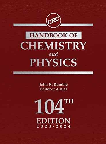 CRC Handbook of Chemistry and Physics - Hardcover, by Rumble John - Acceptable - Bild 1 von 2