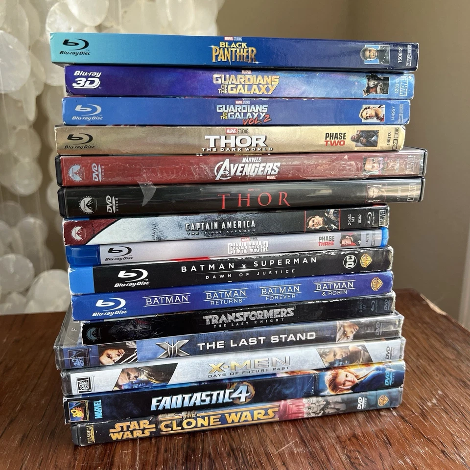 Avengers Guardians Batman Lot Of 15 4K Blu-Ray & DVDS Movies MCU Marvel W Slip - Image 3 of 4