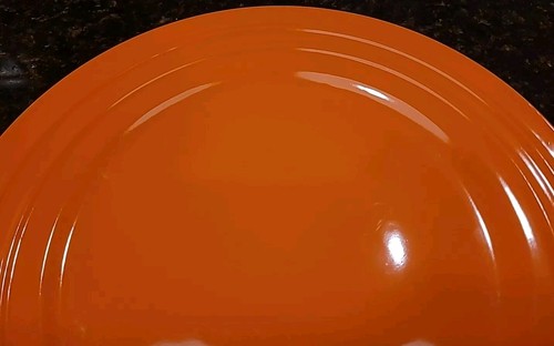 SET (3) Rachael Ray DOUBLE RIDGE Orange Tangerine Round 11" Dinner Plates - Picture 5 of 16