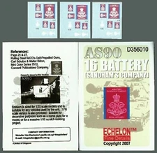Echelon Decals 1/35th Scale AS90 16 Battery Sandham's Company Item No. D356010