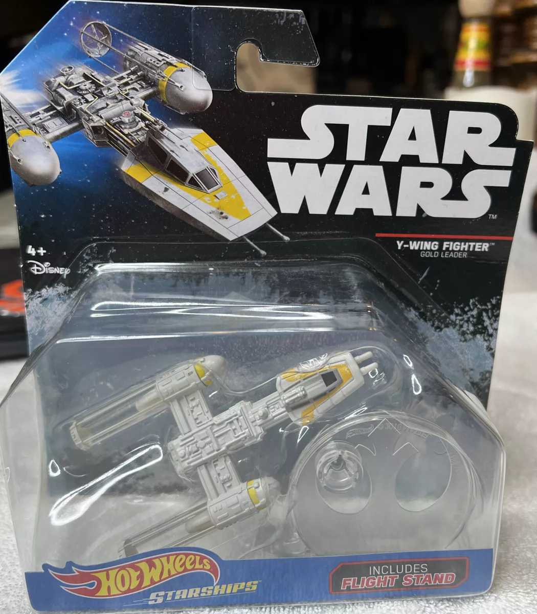 Hot Wheels Star Wars Starship Y Wing Fighter W Flight Stand 2014