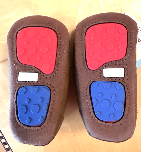 NWT Ariat Infant Lil' Stompers USA Spitfire Logo Sz 1 Brown Blue Shoes Boys Flag - Picture 5 of 6
