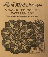  230 LW Vintage Pineapple Doily Pattern to CROCHET  Repro s, m, L