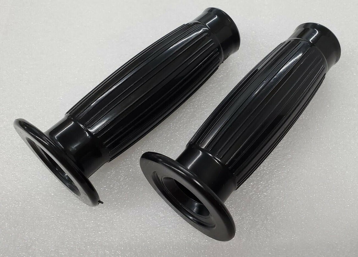 Gran Turismo Style Rubber Grips For Honda CB750 - 7/8" Bar, Black (Pair - Left & Right)
