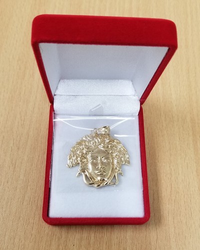 Yellow Gold Medusa Unisex Pendant (3 sizes: S/M/L, 10k/14k) - Picture 19 of 20