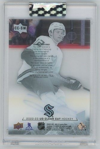 2022-23 pont supérieur coupe claire recrue haute brillance autographe Shane Wright 7/10 - Photo 2 sur 3