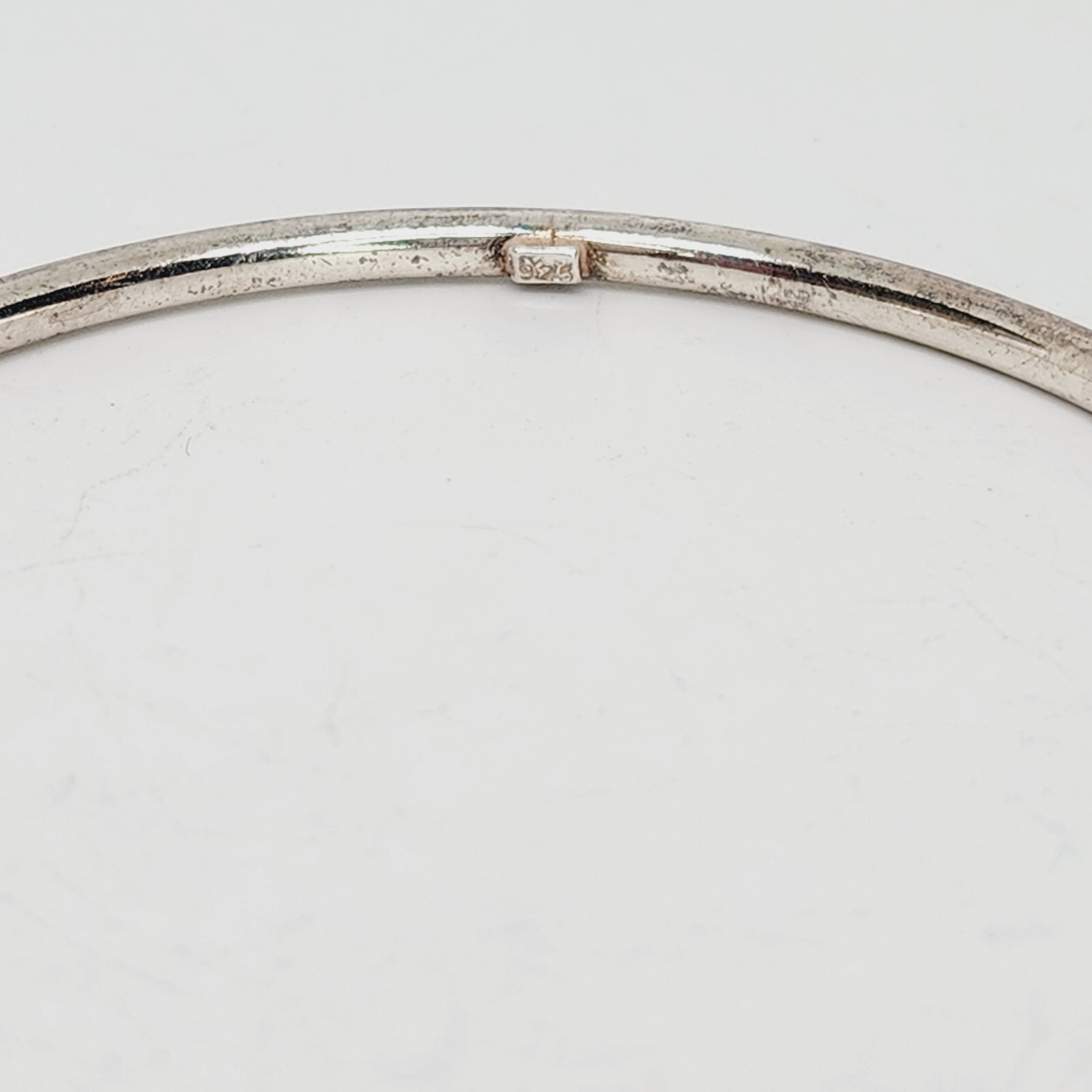 Vintage dainty sterling silver bracelet 925 Bangl… - image 3