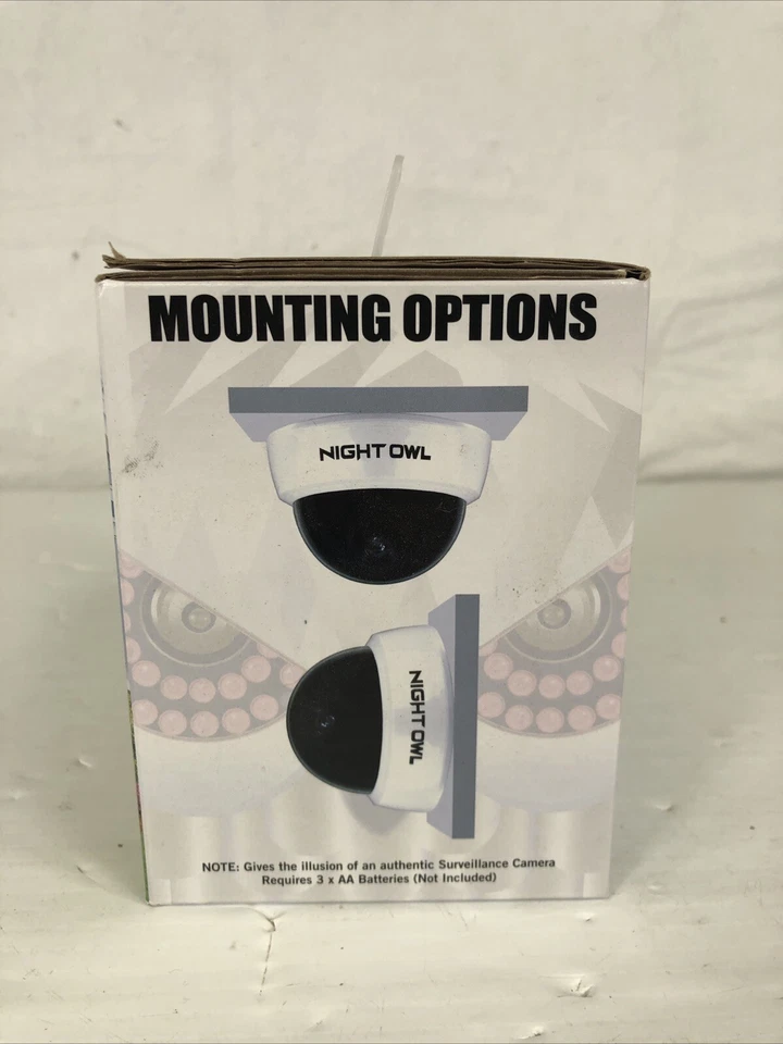Señuelo de seguridad Night Owl cámara domo ficticia con luz roja intermitente interior exterior Foto 4 de 4